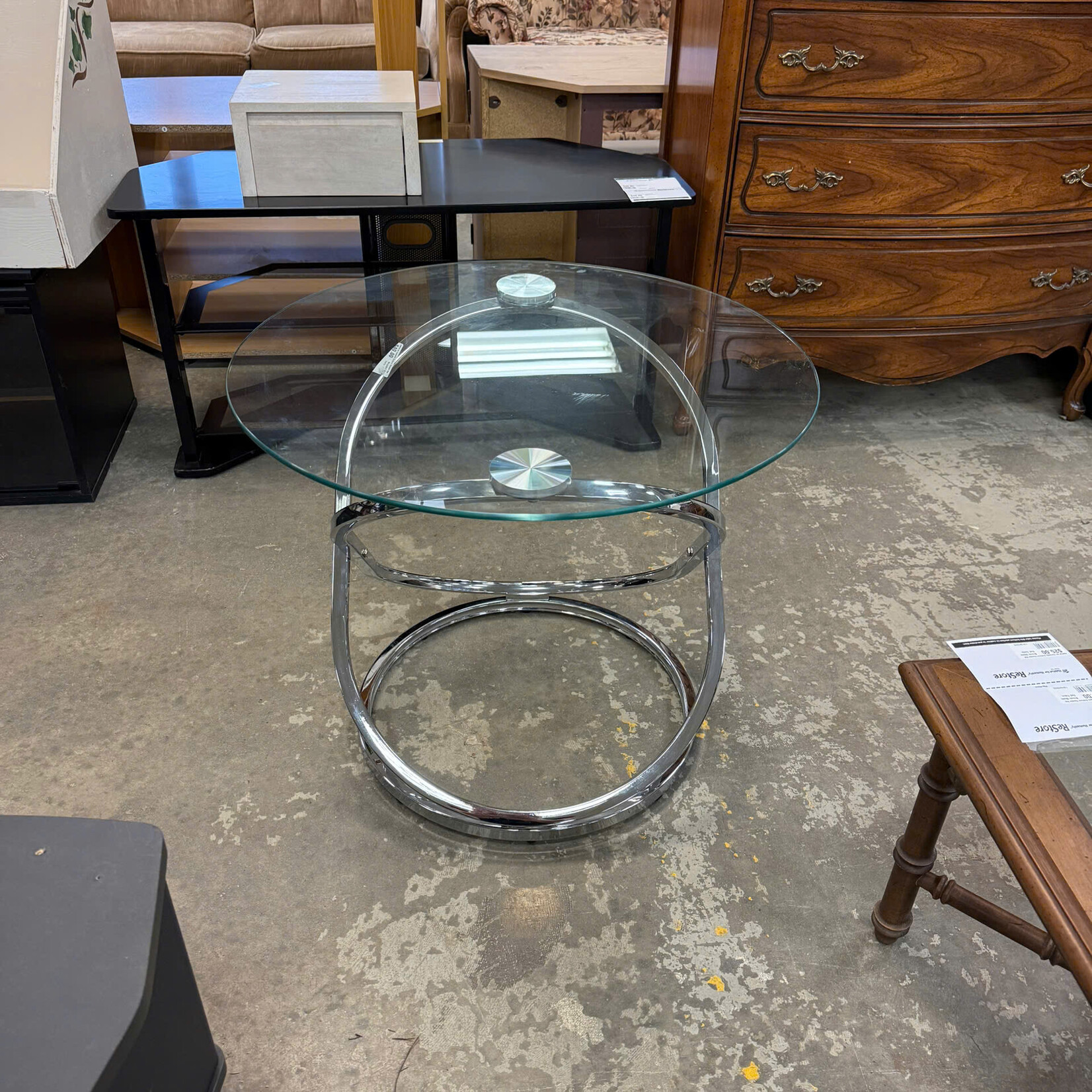 Rounded Glass Table