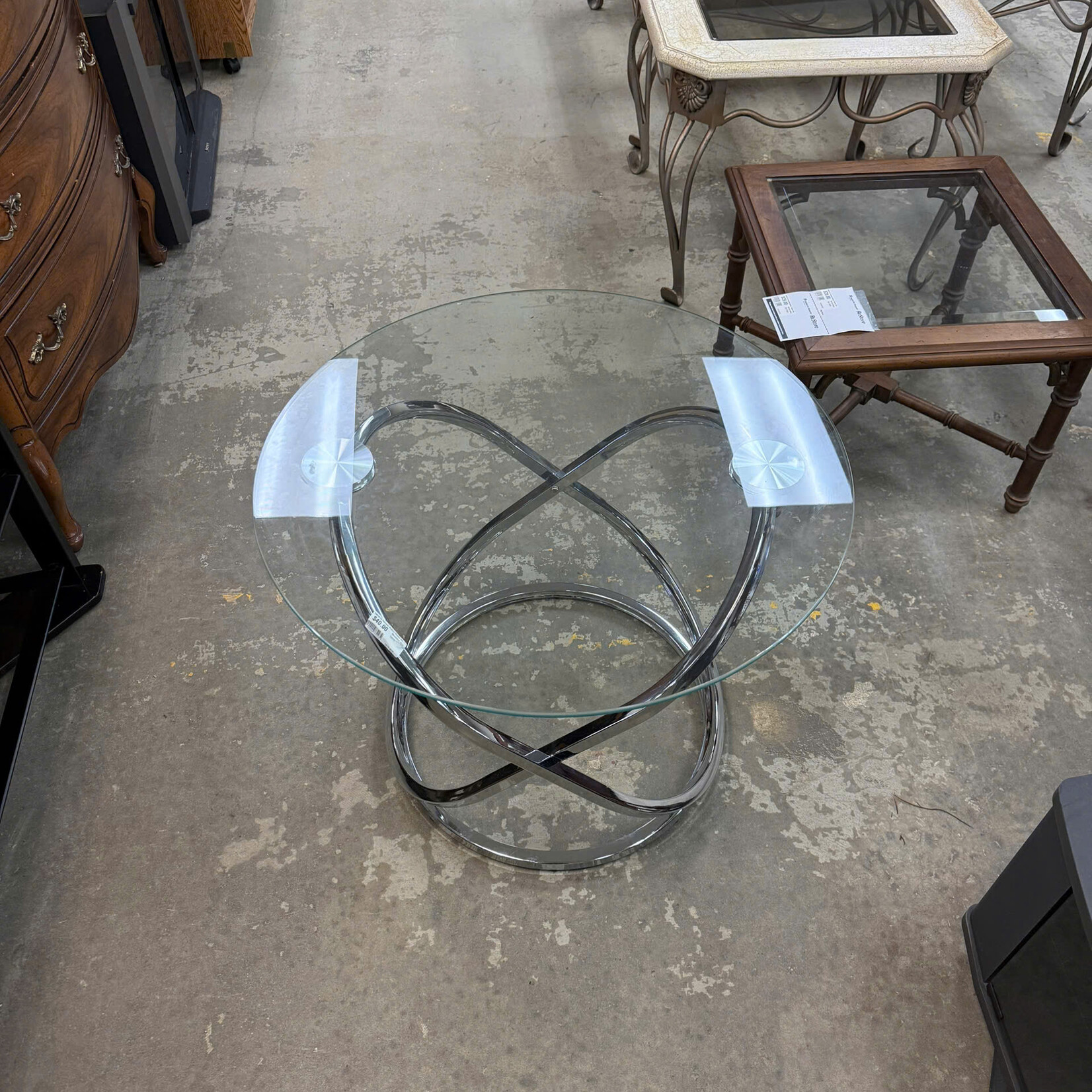 Rounded Glass Table