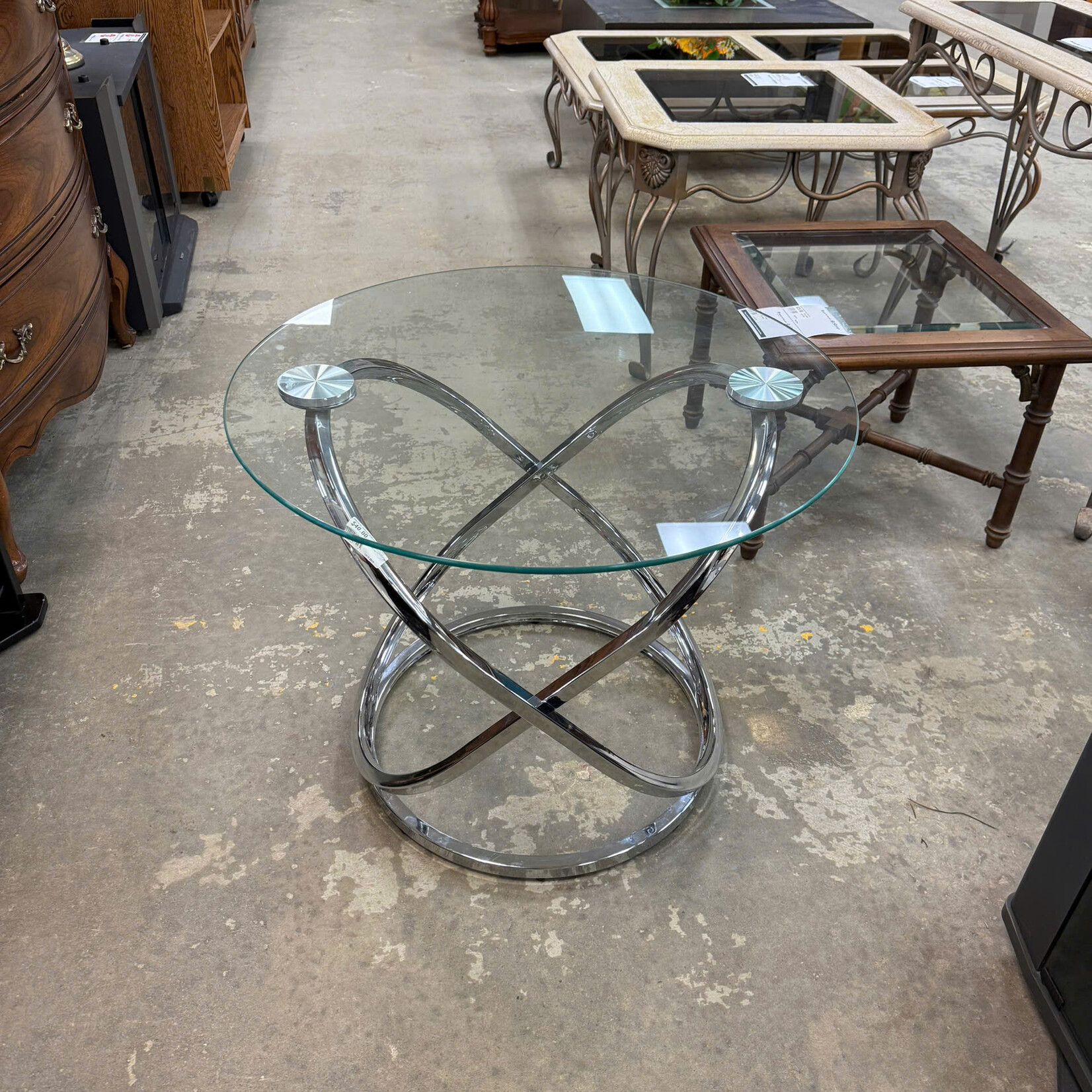 Rounded Glass Table