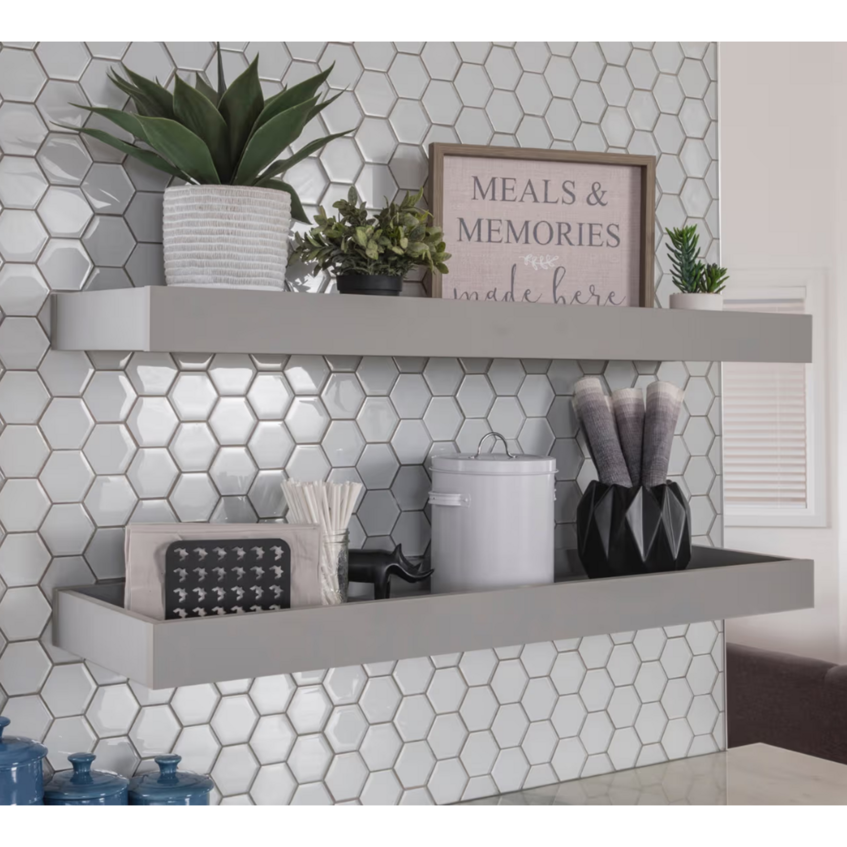 Home Grey Floating Shelf