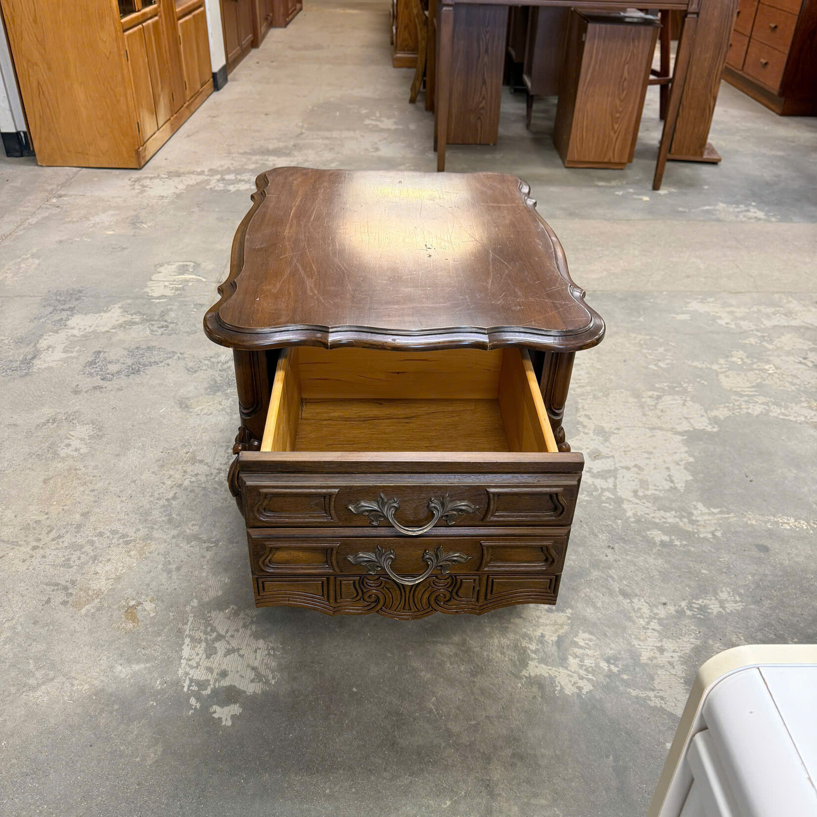 Wooden End Table with Drawer