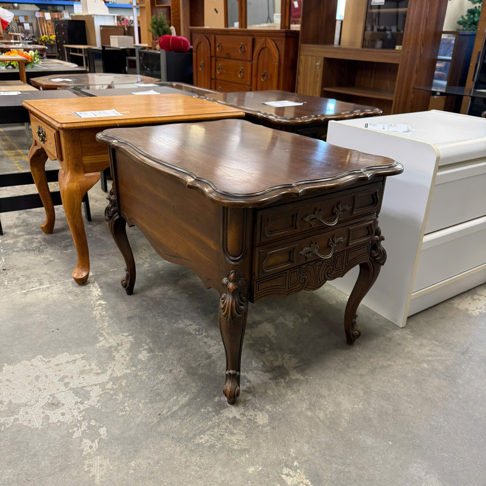 Wooden End Table with Drawer