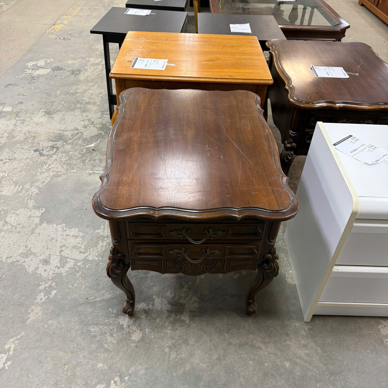 Wooden End Table with Drawer