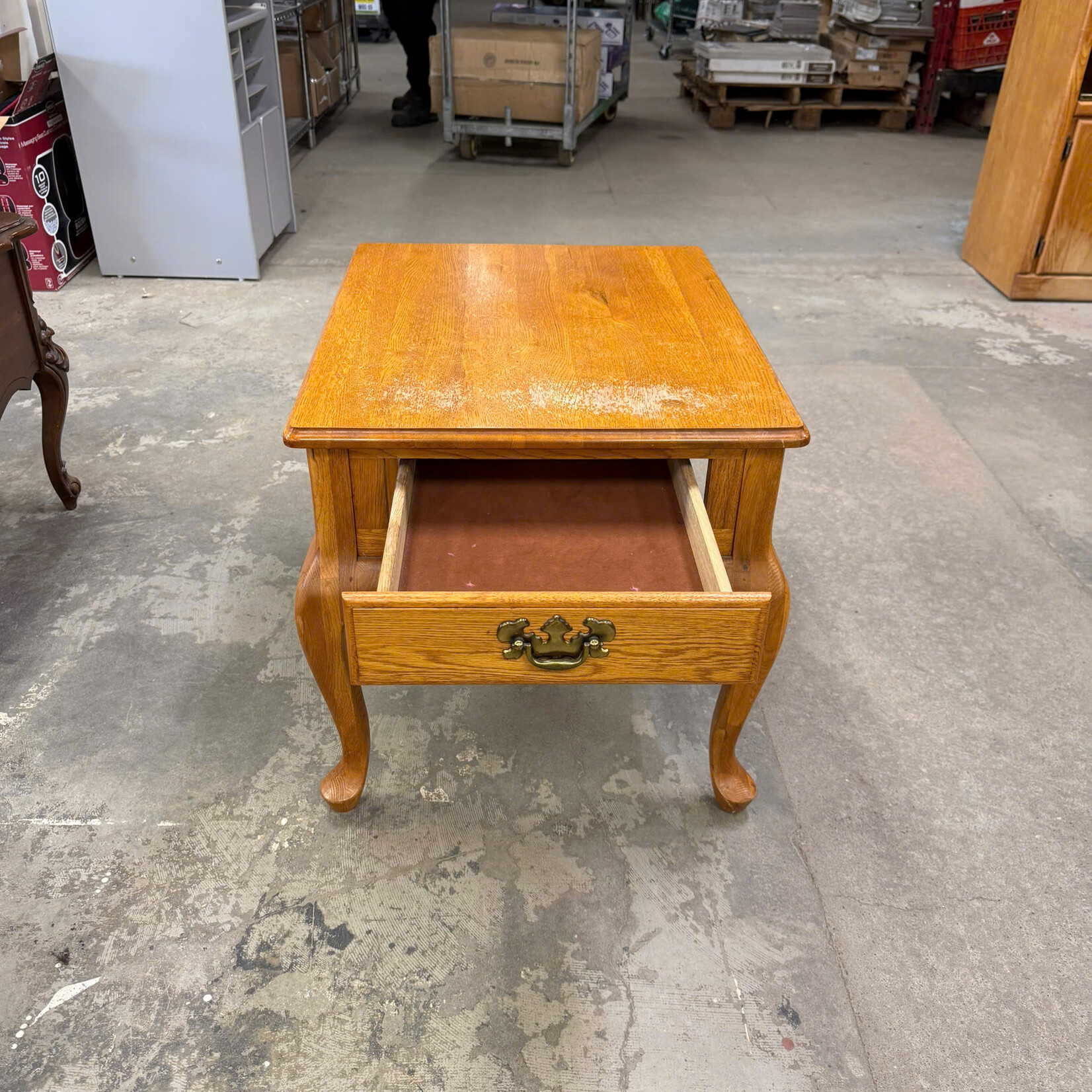 Curved Leg End Table