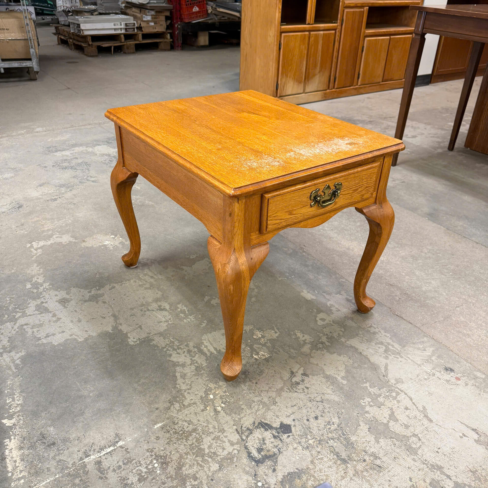 Curved Leg End Table