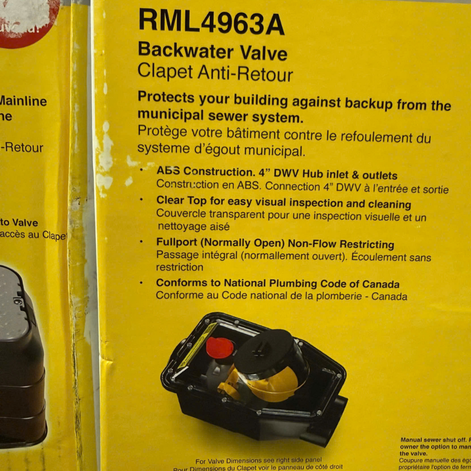 Backwater Valve + Access Box