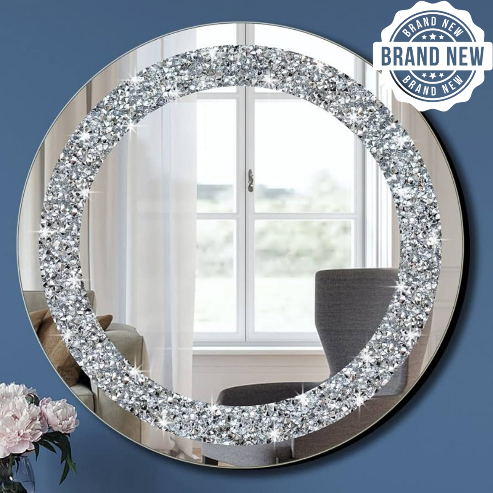 Diamond Rounded Mirror