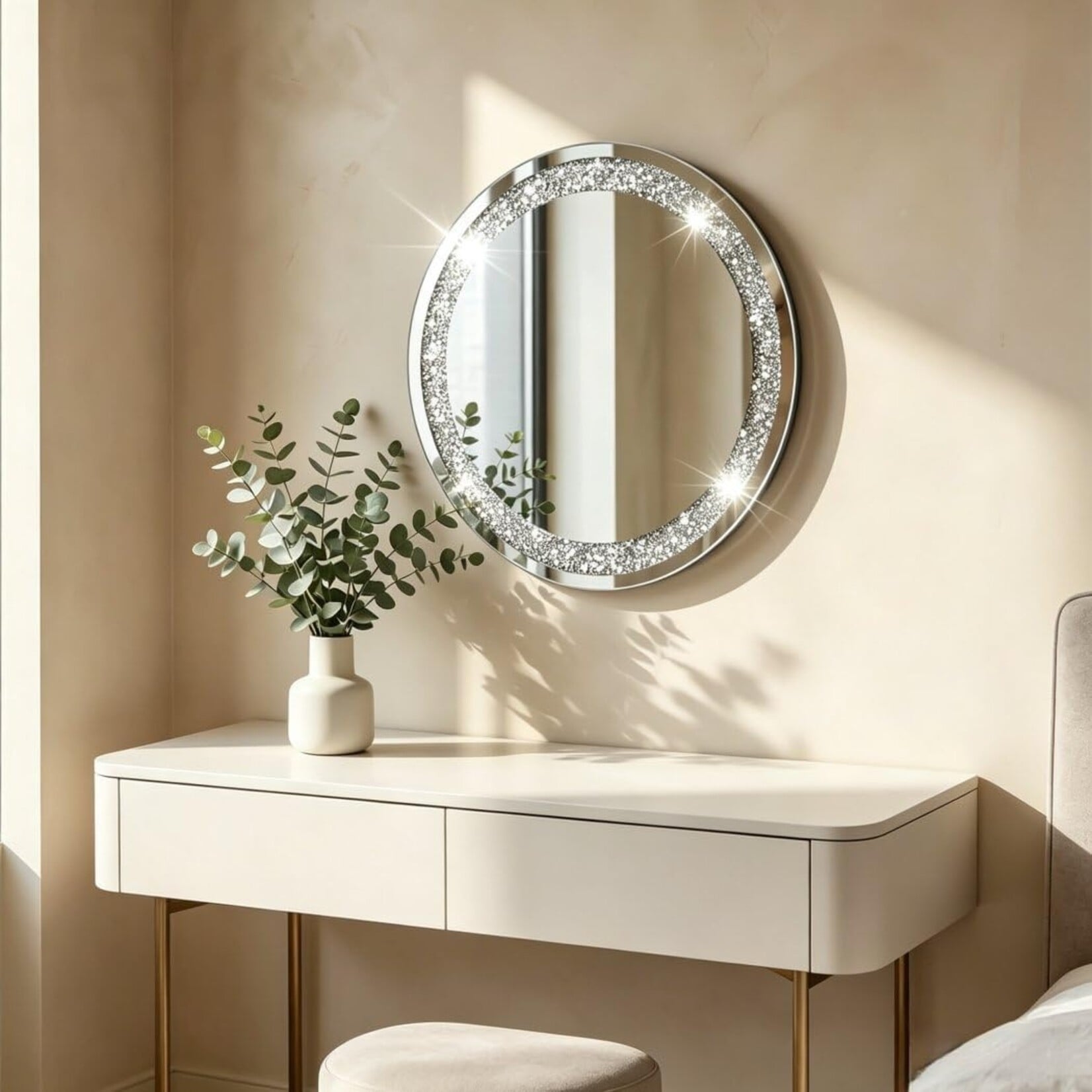 Diamond Rounded Mirror