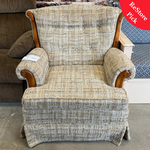 Beige Wooden Front Chair
