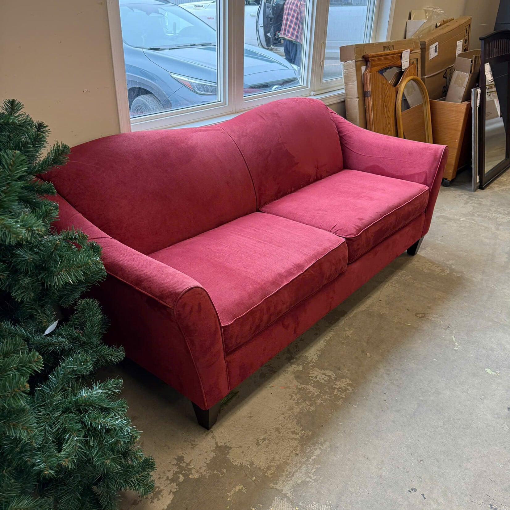 Burgundy Sofa-Lazy Boy