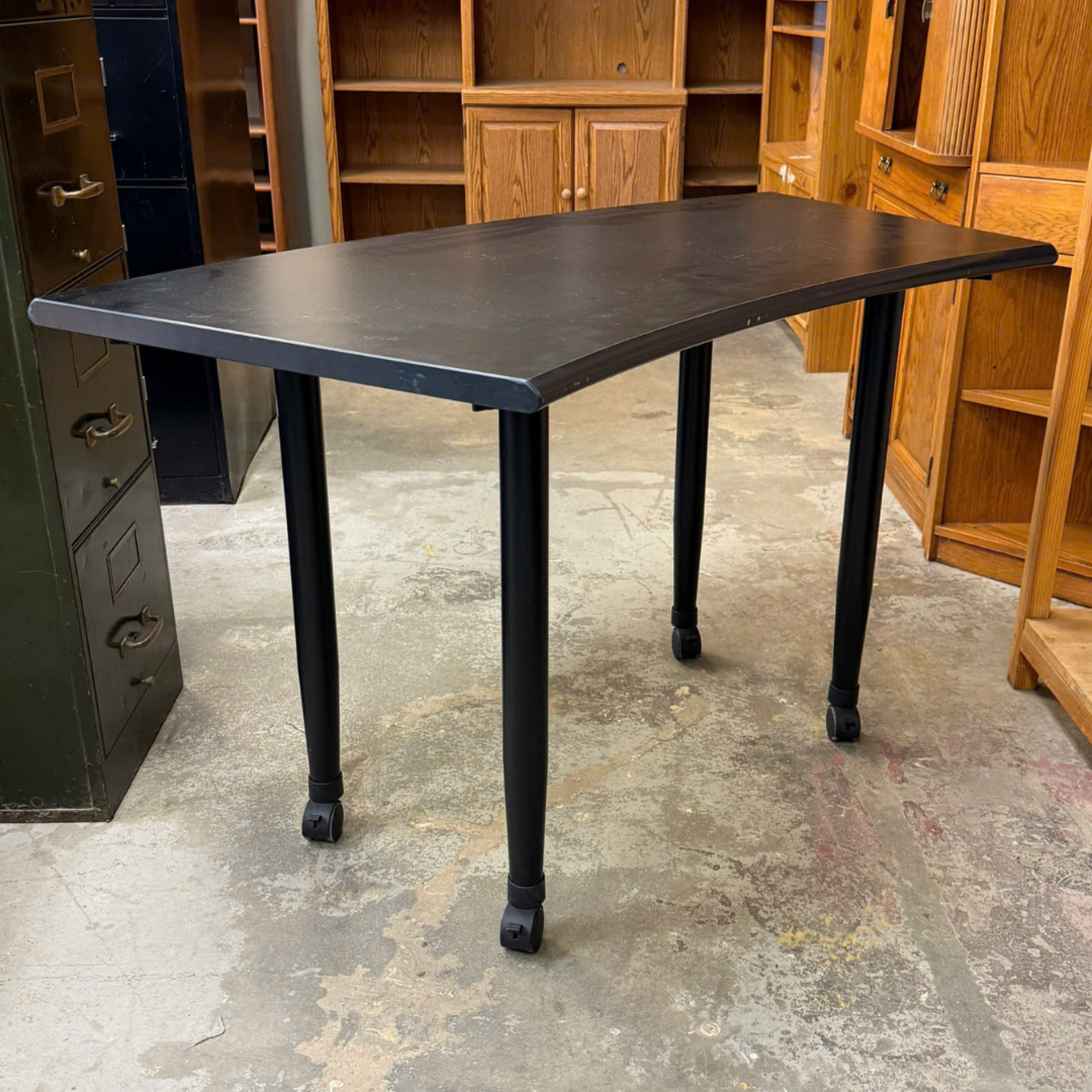 Black Desk on Wheels