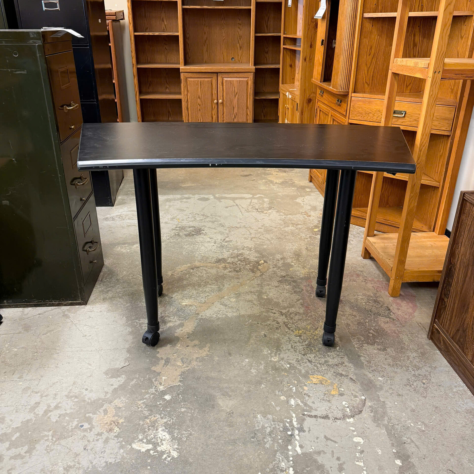 Black Desk on Wheels
