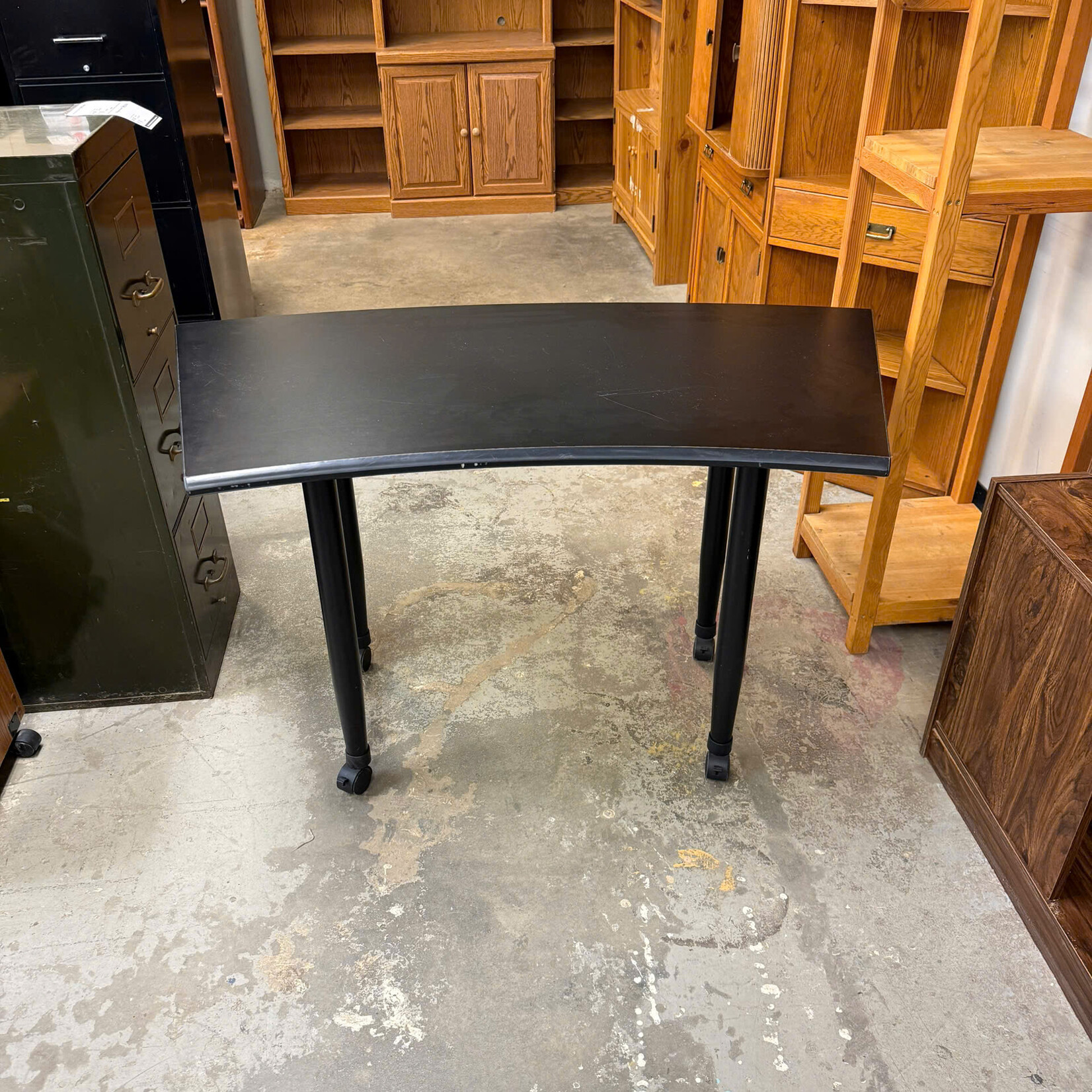 Black Desk on Wheels