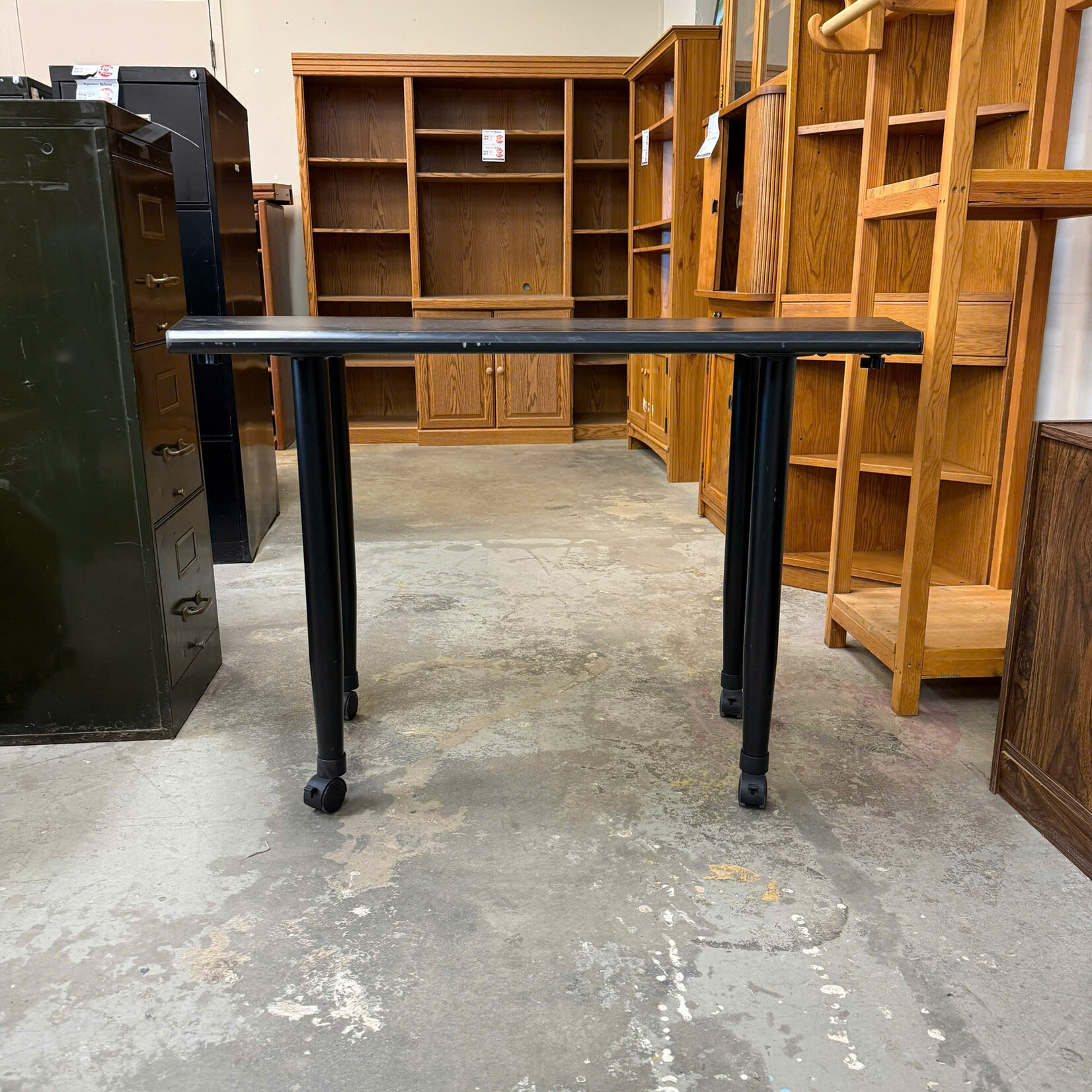 Black Desk on Wheels