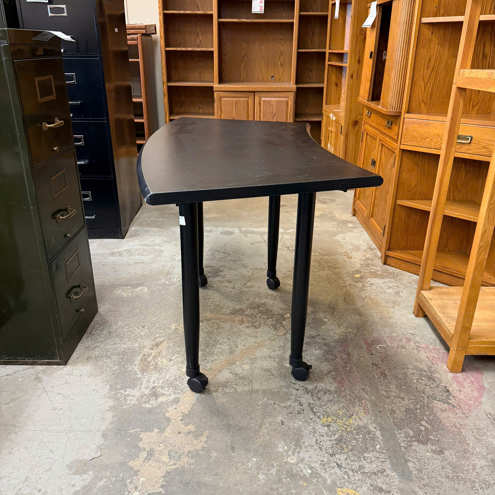 Black Desk on Wheels