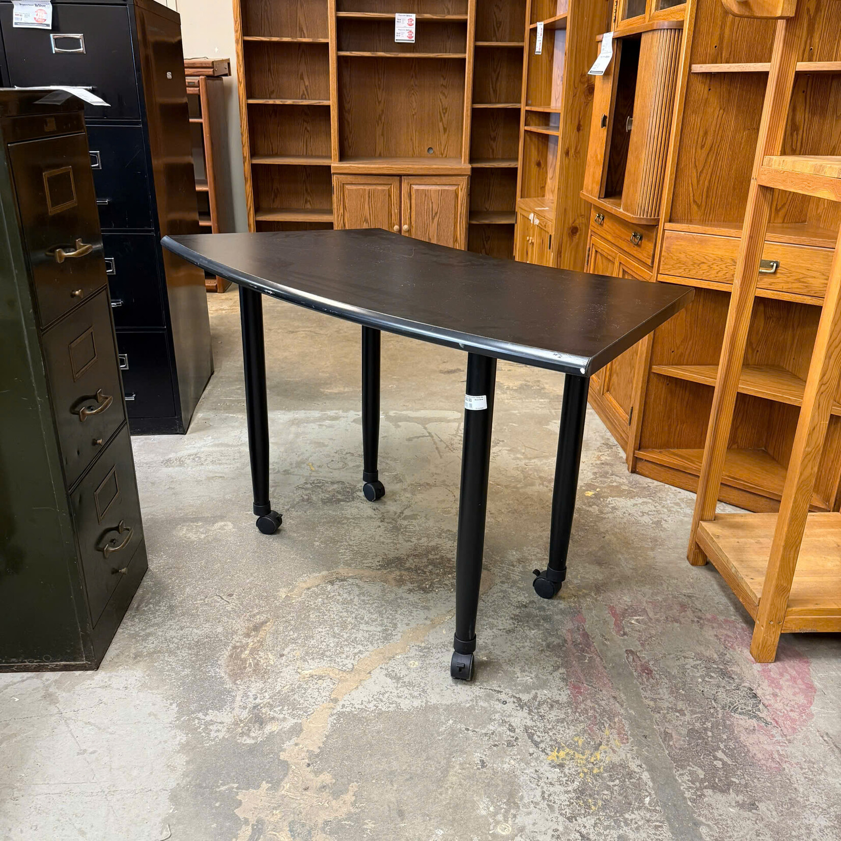 Black Desk on Wheels
