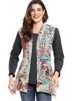 Parsley and Sage City Scene Hooded Vest
