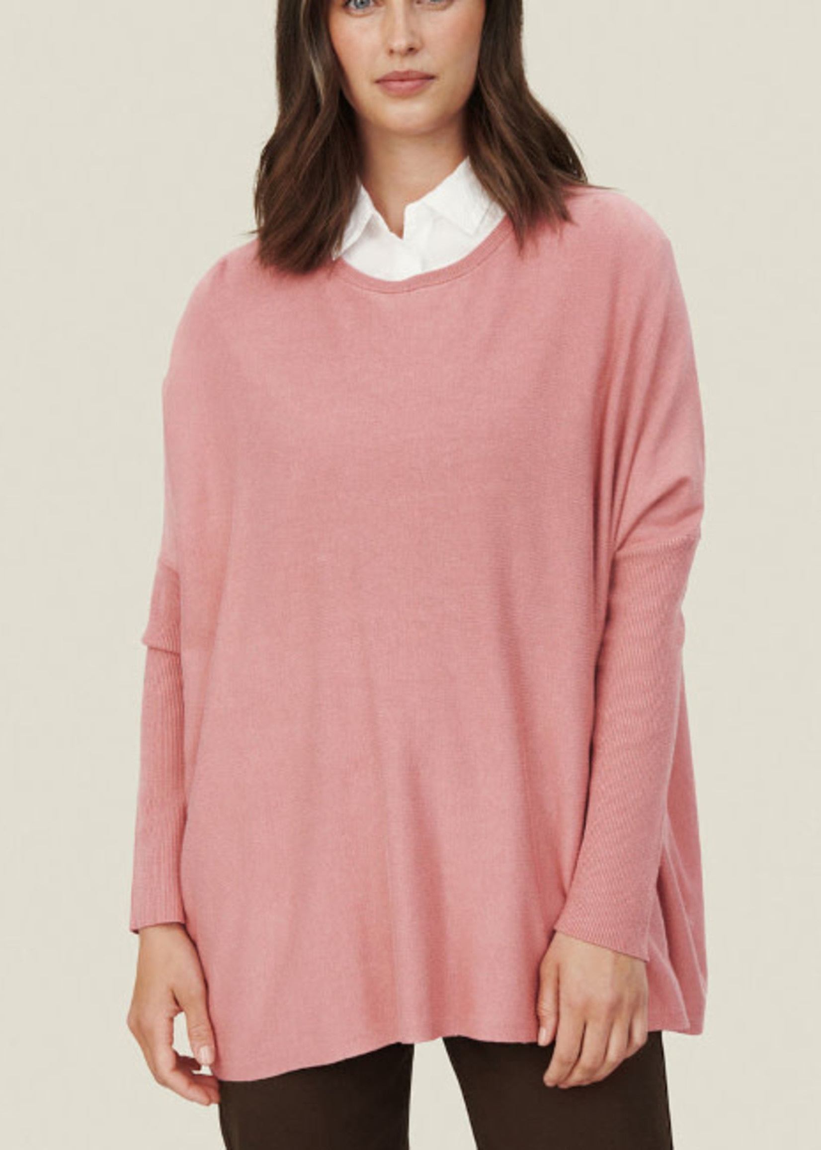 Masai Pink Loose Fit Slim Sleeve Sweater