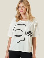 Masai White Graphic Face Print Jersey T Shirt
