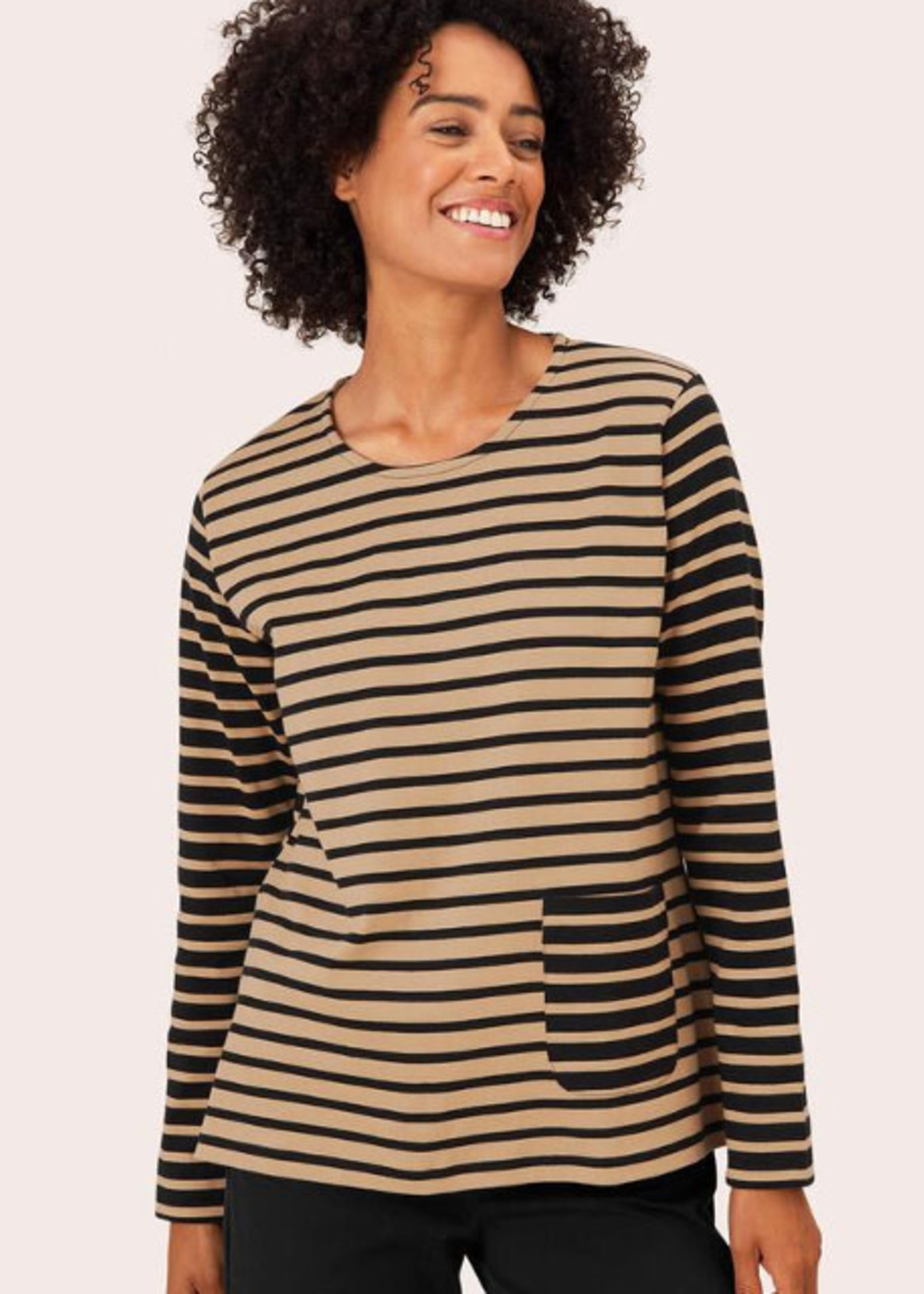 Masai Black & Tan Stripe Long Sleeve Shirt