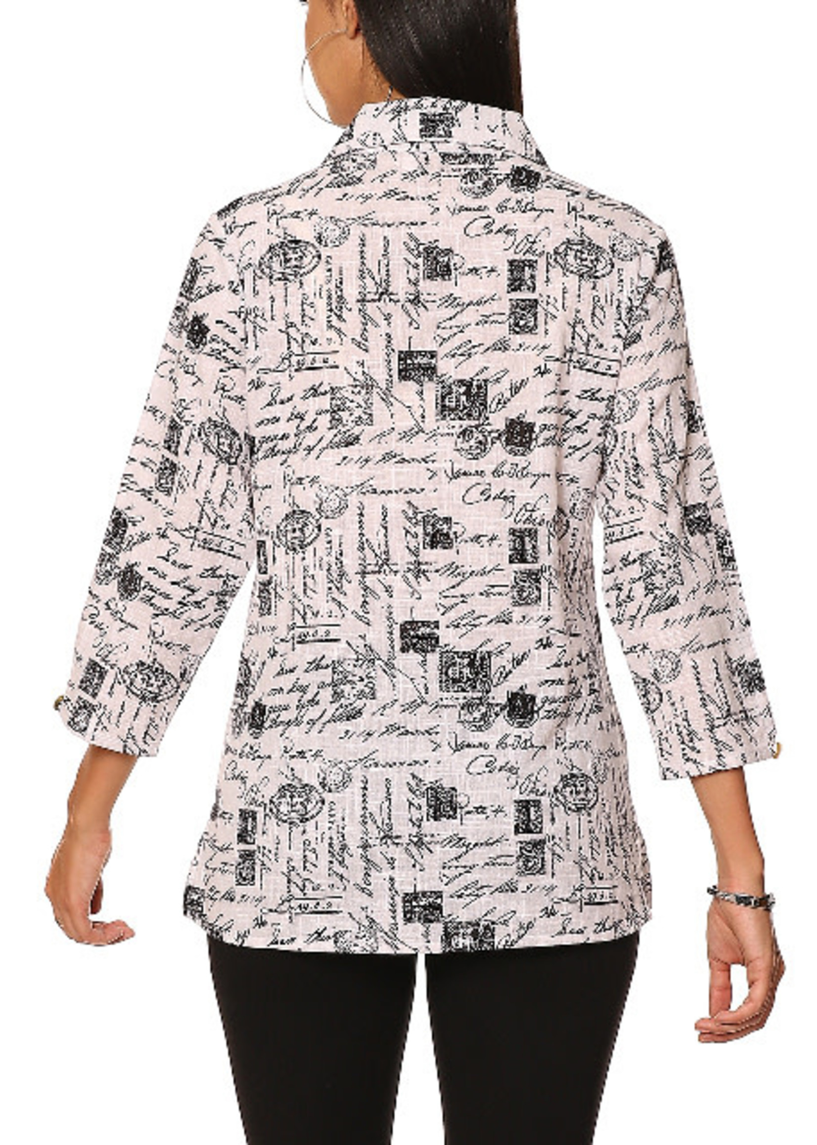 Parsley and Sage Postage Print Button Down Shirt
