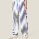 Masai Copenhagen Cream With Blue Stripe Wide Leg Pant