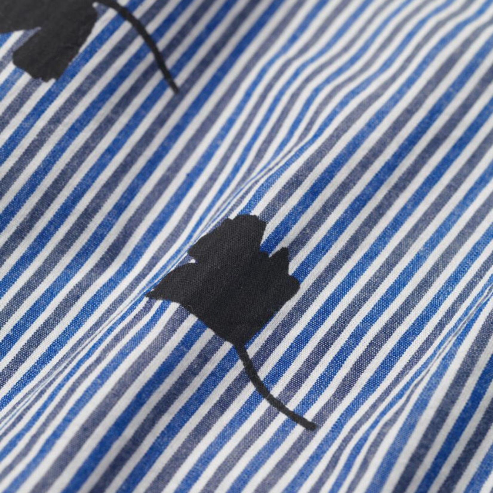 Masai Copenhagen Blue Stripe Leaf Print Pull Over Shirt