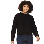 Parsley and Sage Black Crepe Texture Shirt