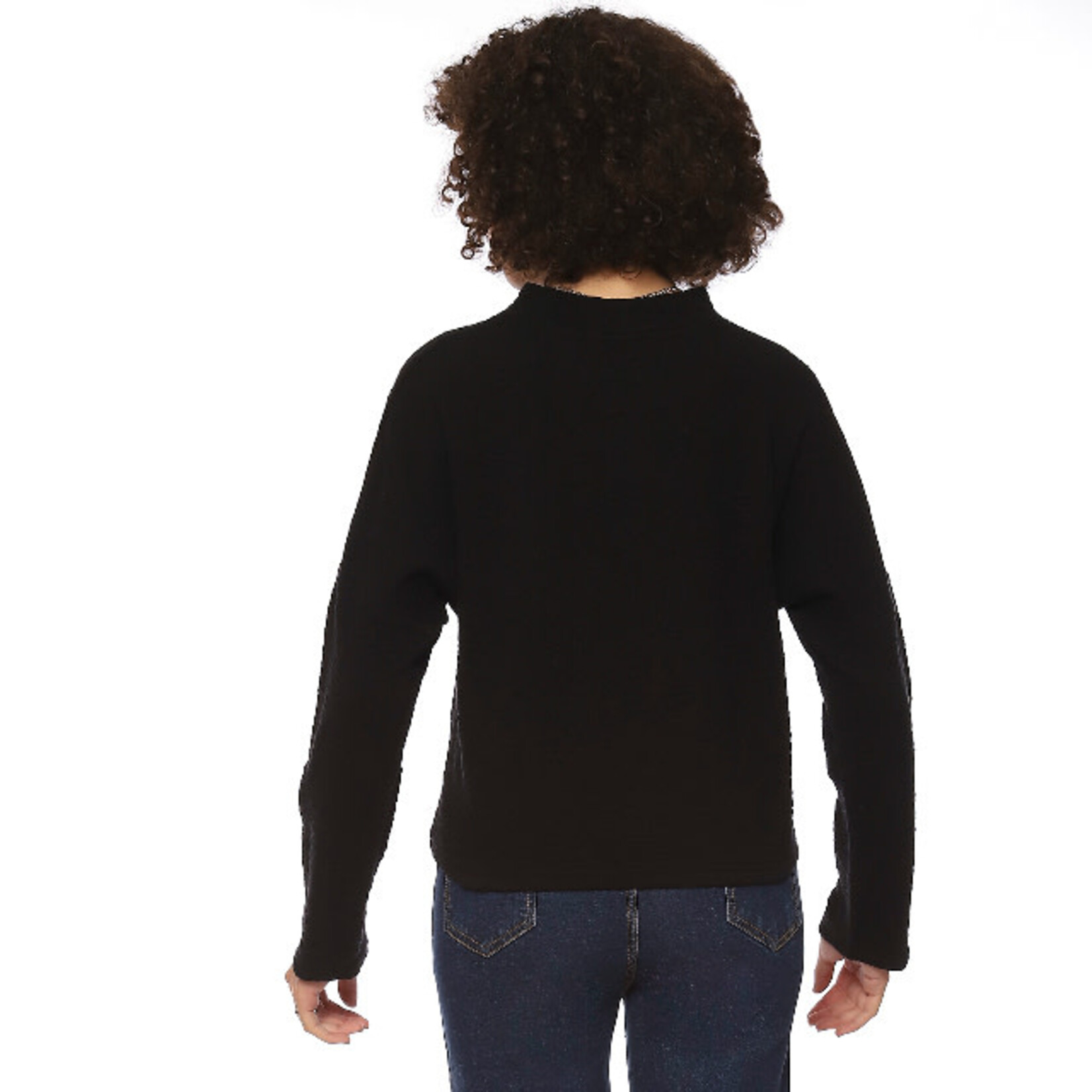 Parsley and Sage Black Crepe Texture Shirt