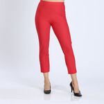 IC Collection Red Crop Pants With Button Detail