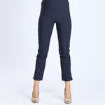 IC Collection Navy Cropped Pants With Pearl Detail