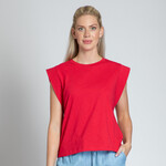 APNY Cotton Red Sleeveless Utility Shirt