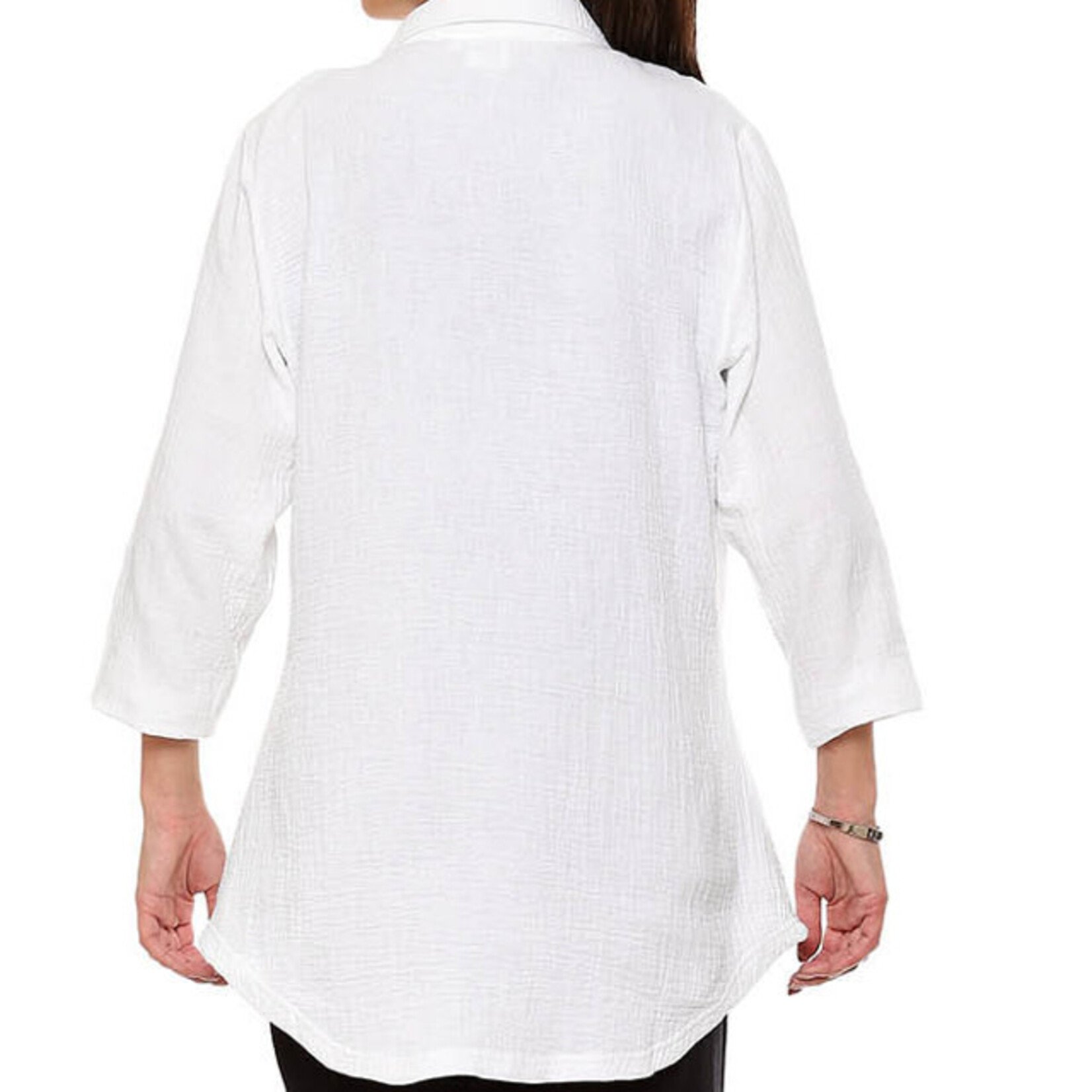 Parsley and Sage White Gauze Long Sleeve Nina Shirt