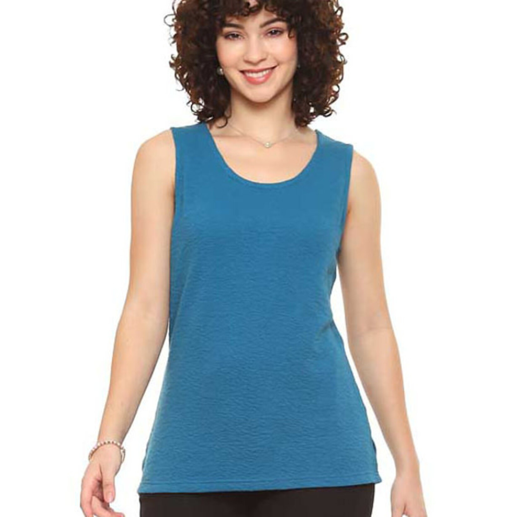 Parsley and Sage Teal Textured Tank Top