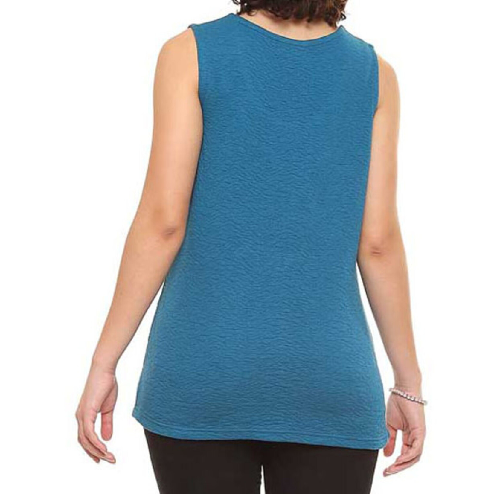 Parsley and Sage Teal Textured Tank Top