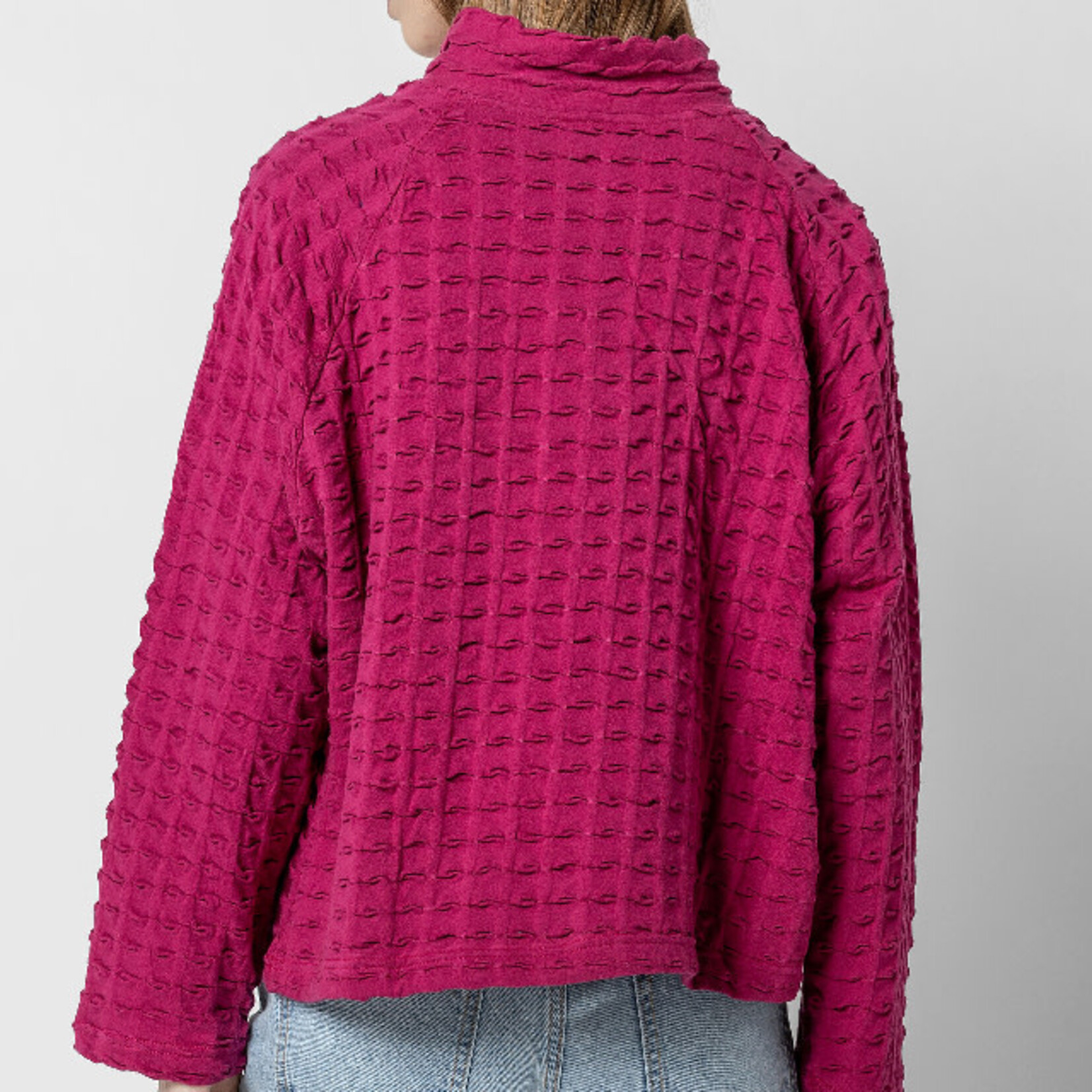 Komil Cotton Waffle Weave Wineberry Top
