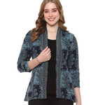 Parsley and Sage Blue & Green Paisley Open Front Effie Cardigan
