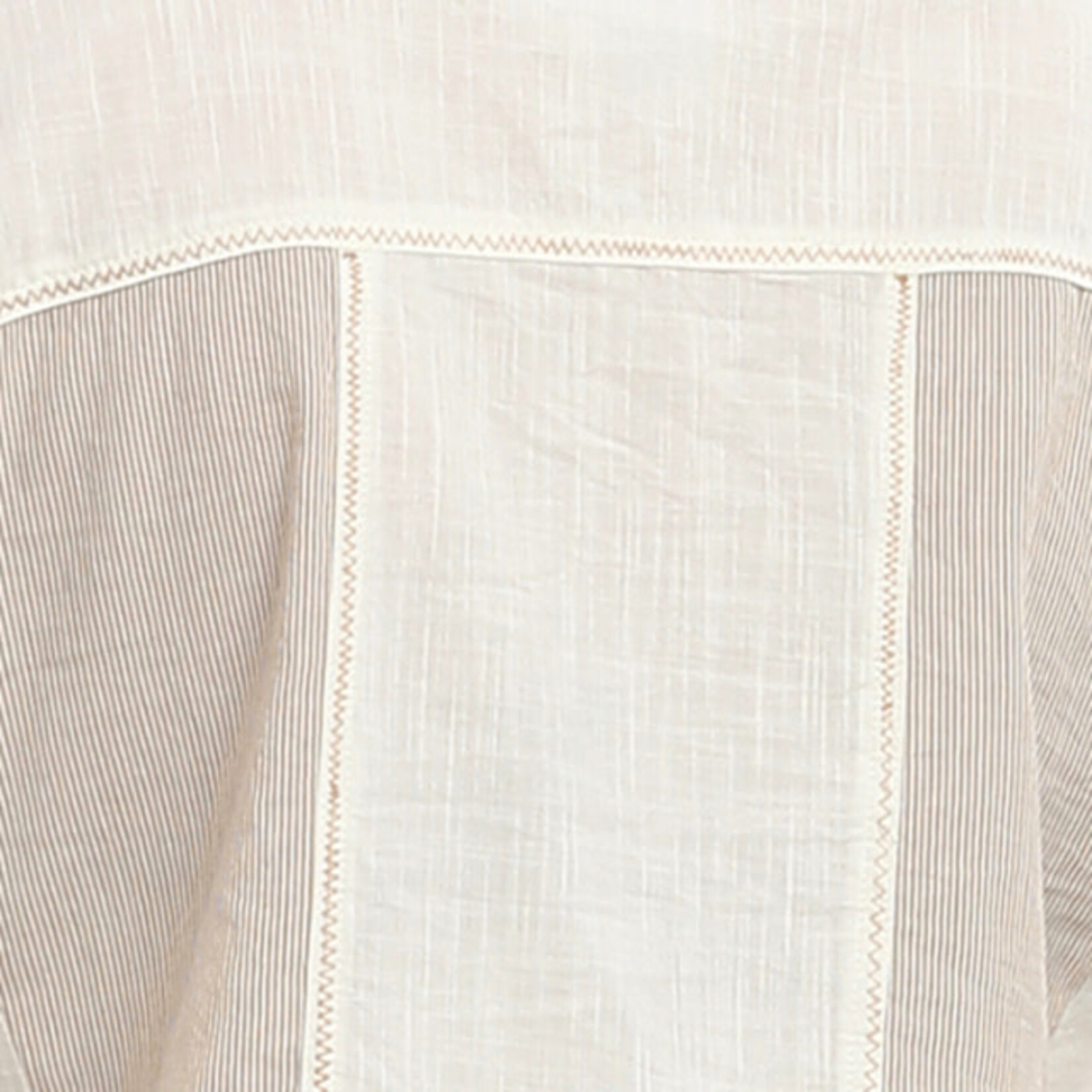 Parsley and Sage Cotton Cream & Tan Accent Sandra Shirt