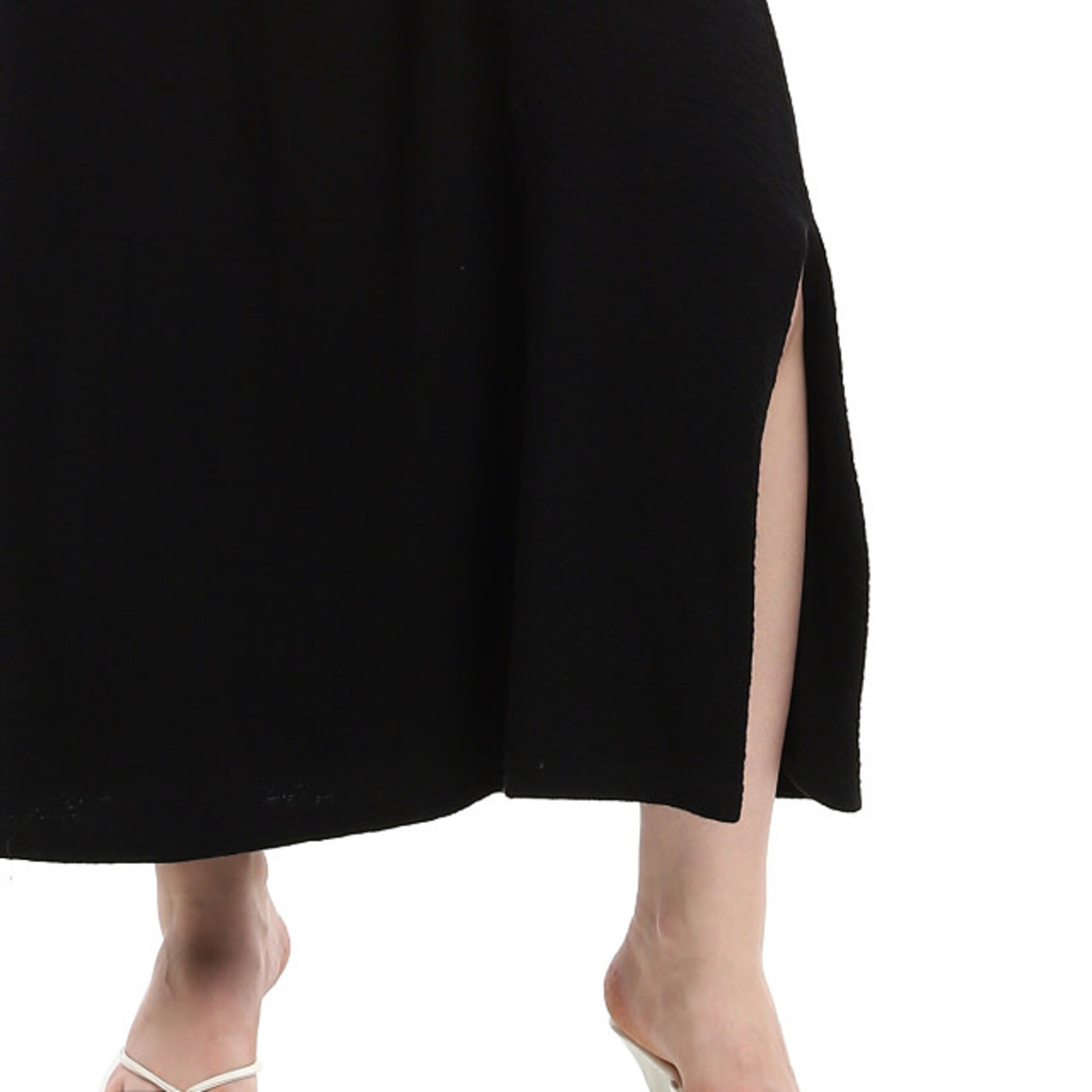Parsley and Sage Black Textured Sleeveless Maxi Frida Dress