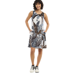 Parsley and Sage Gray & Brown Palm Leaf Sleeveless Raven Dress