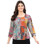 Parsley and Sage Multi Color Pull Over Vanita Top