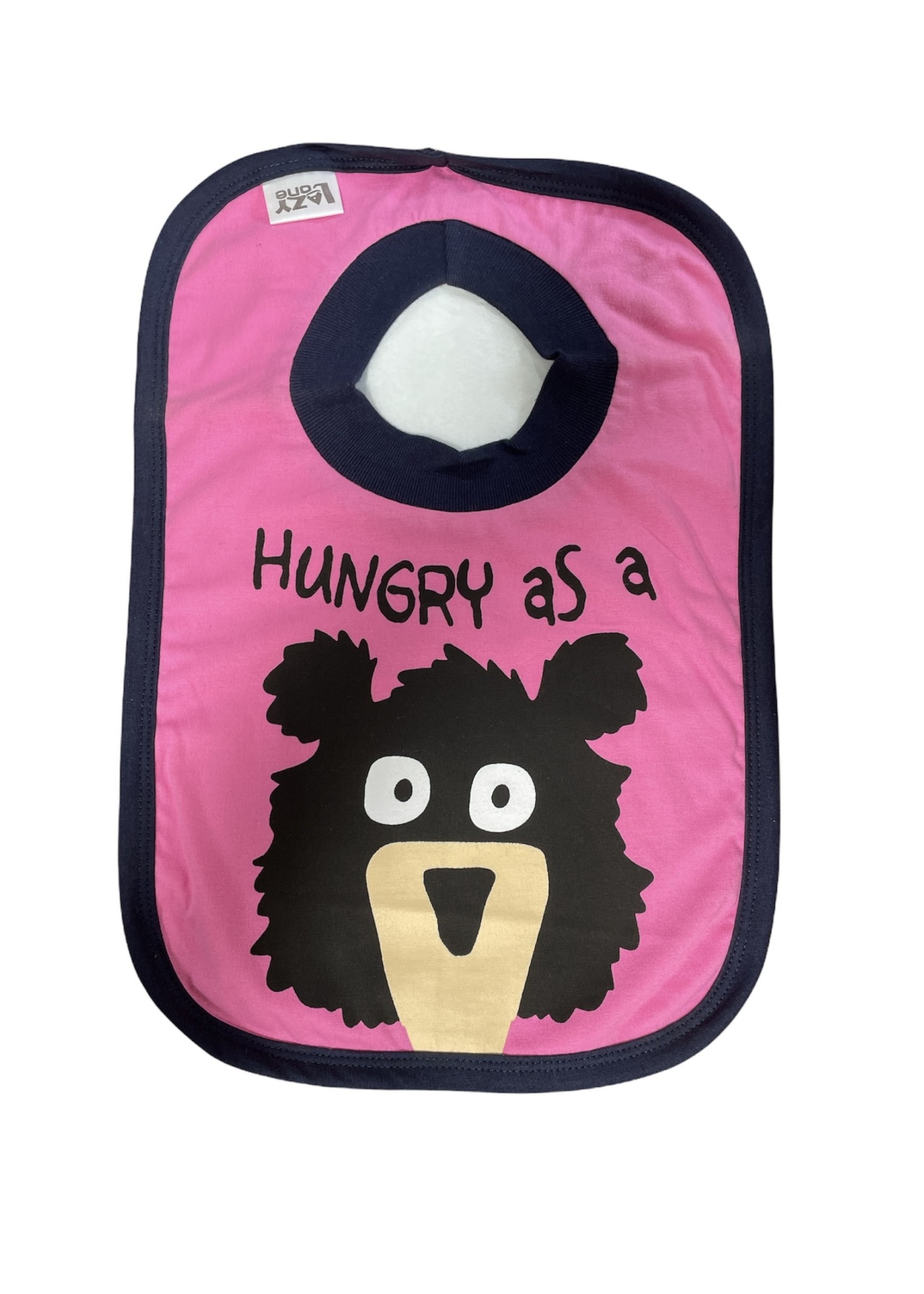 LazyOne Bib (Hungry as a Bear - Pink)