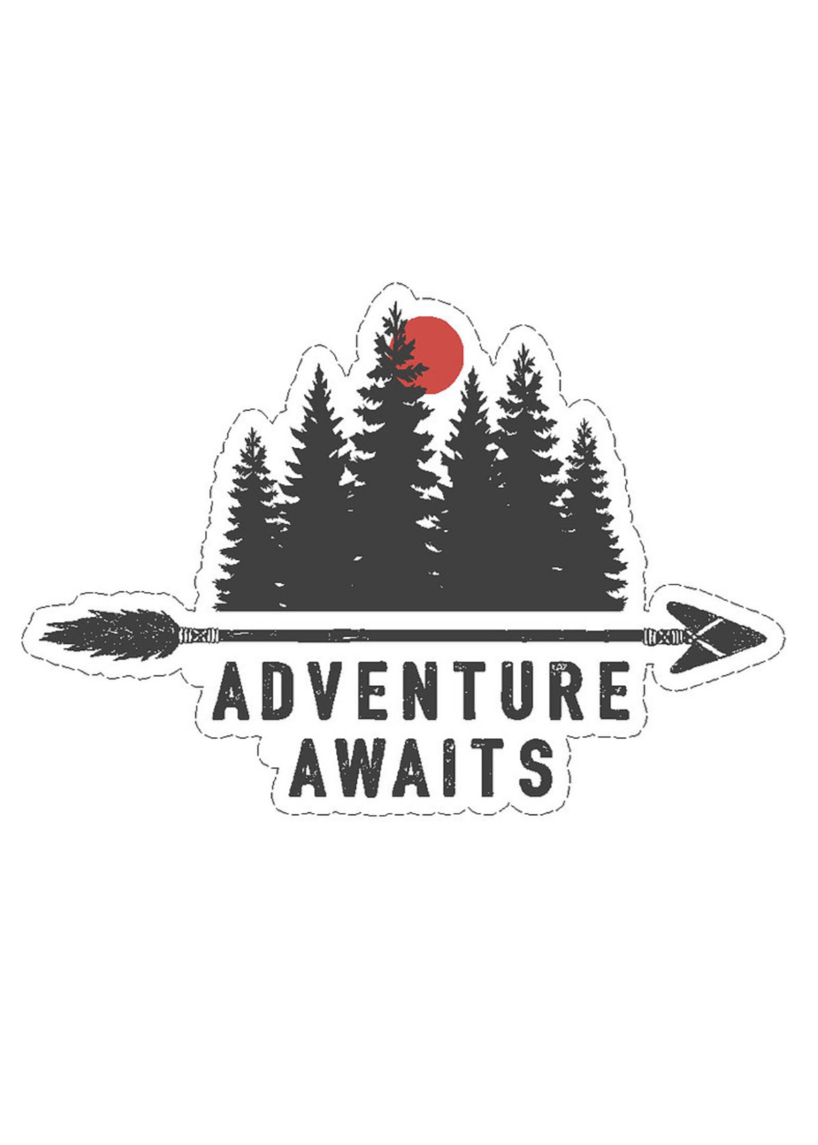 Large Sticker (Adventure Awaits Spear/Woods)