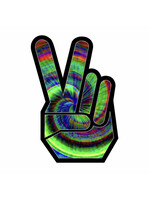 Small Sticker (Green Tie Dye Peace Sign)