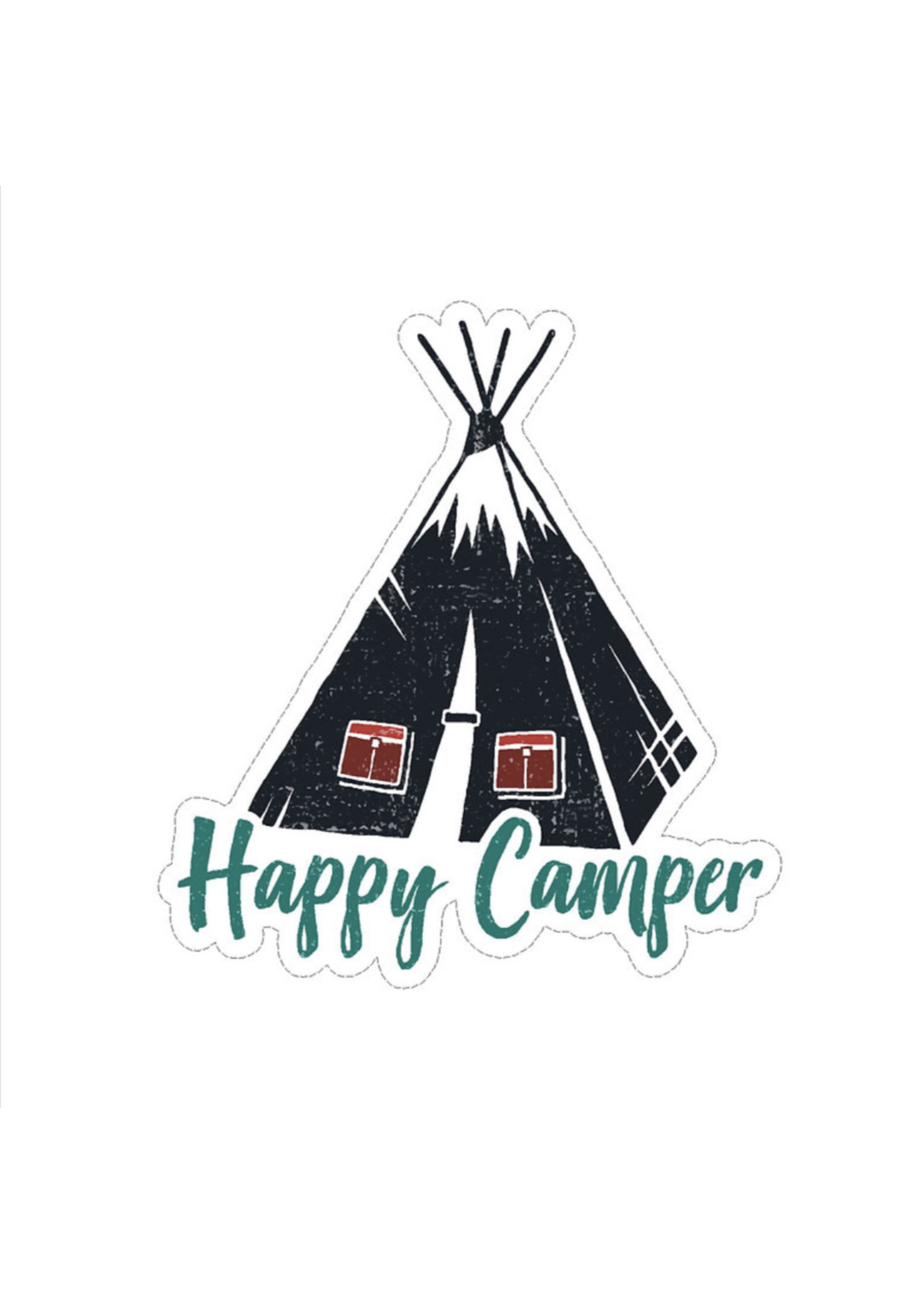 Small Sticker (Happy Camper Tent)