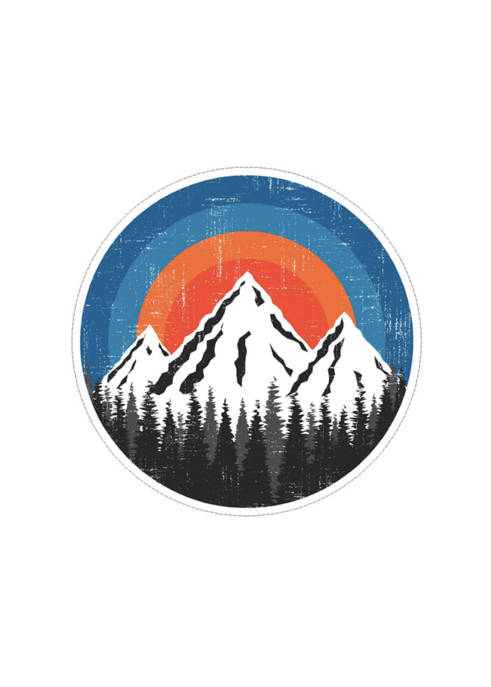 Small Sticker (Snowcap Mountains)