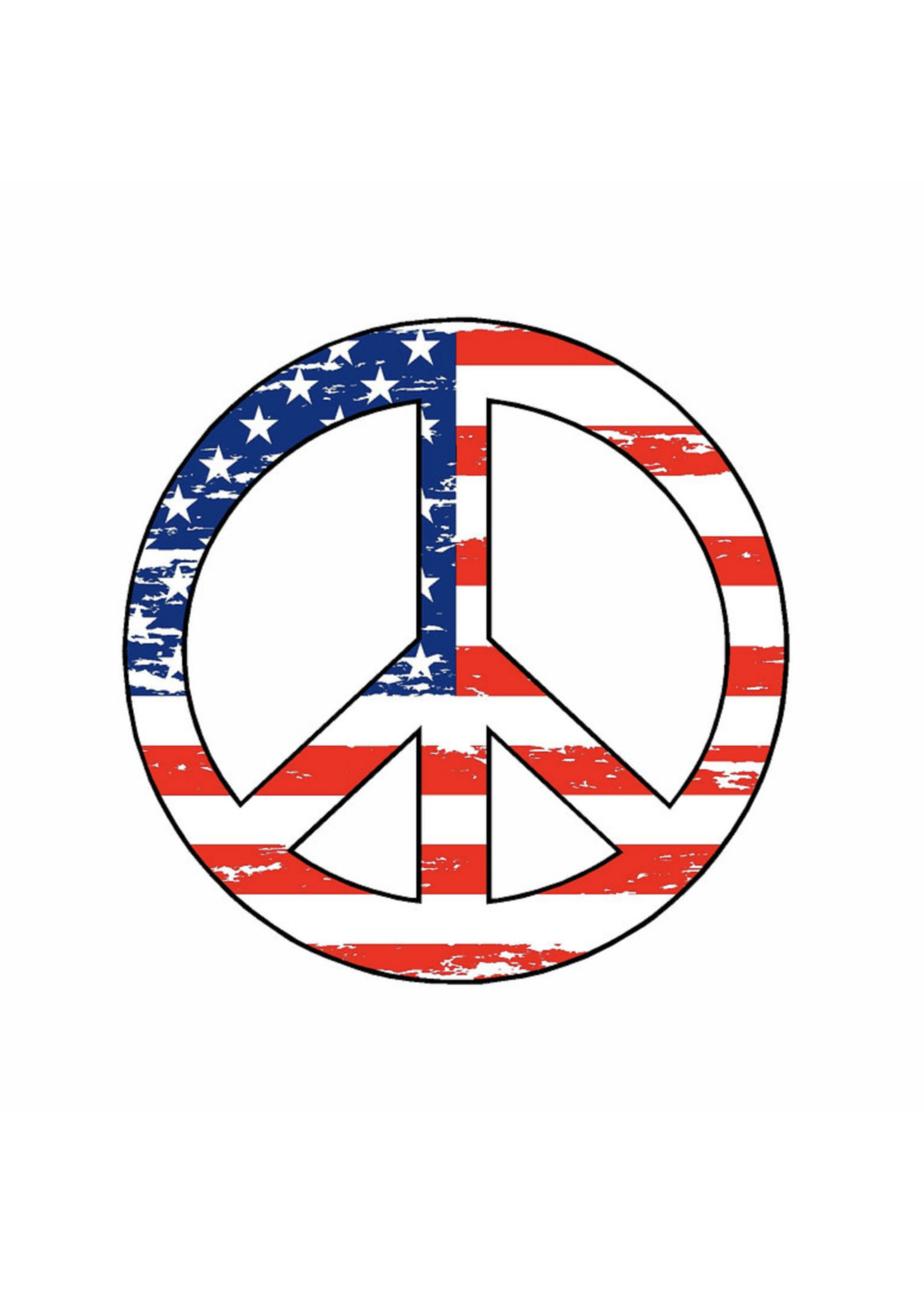 Large Sticker (Peace Sign USA)