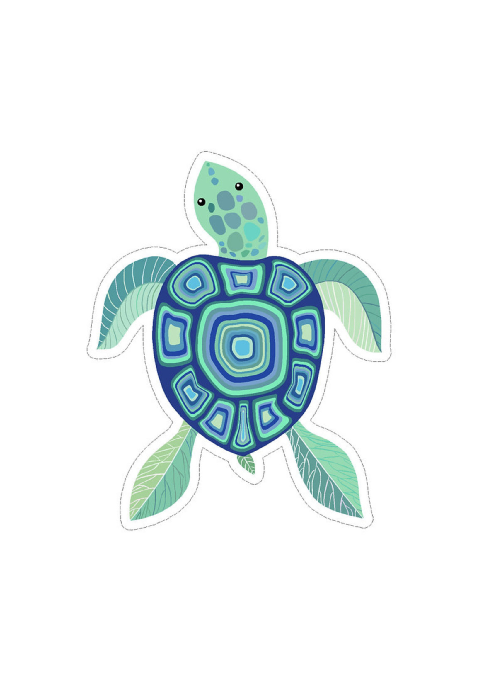 Large Sticker (Green Sea Turtle)