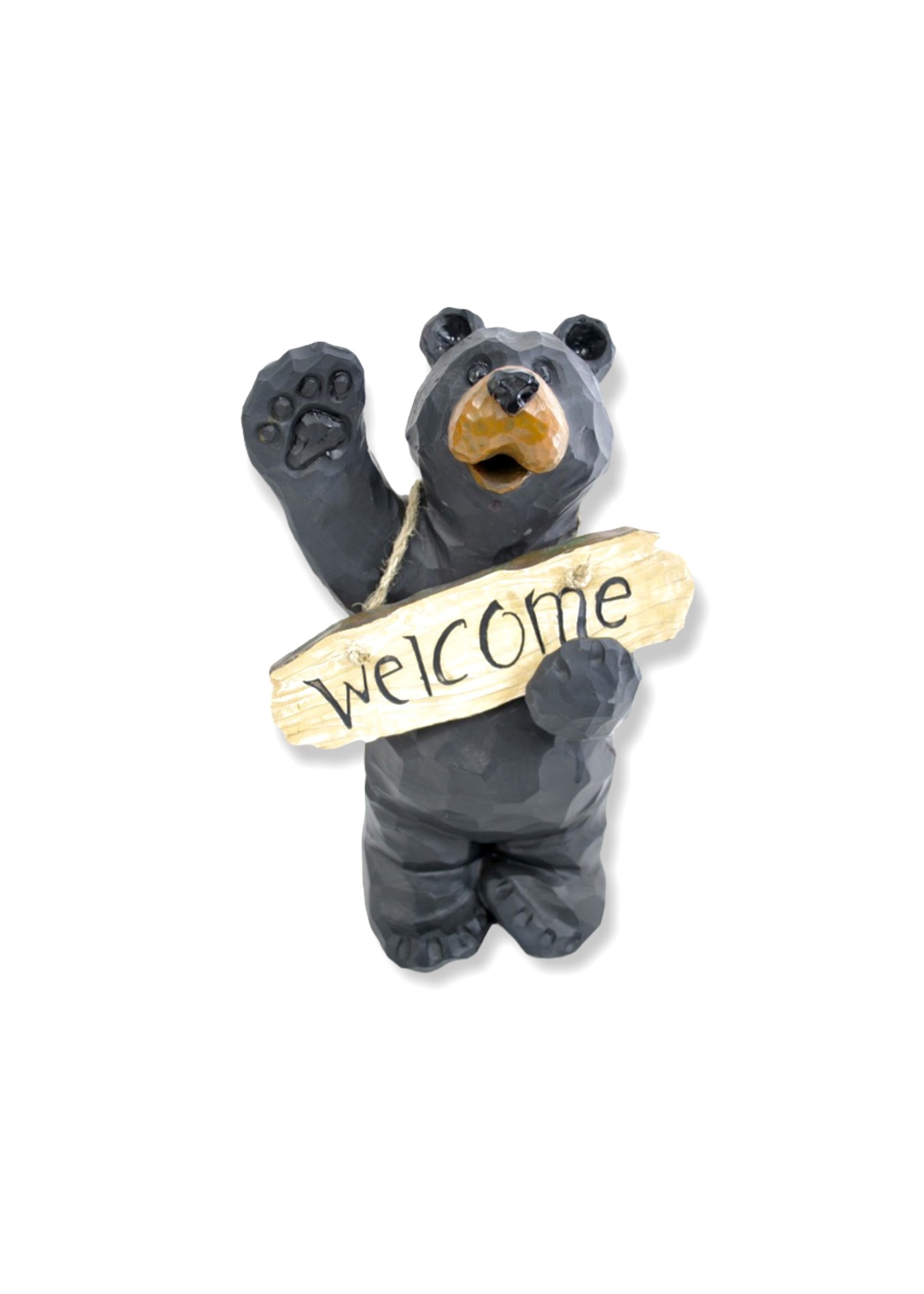 Waving Bear w/ Welcome Sign