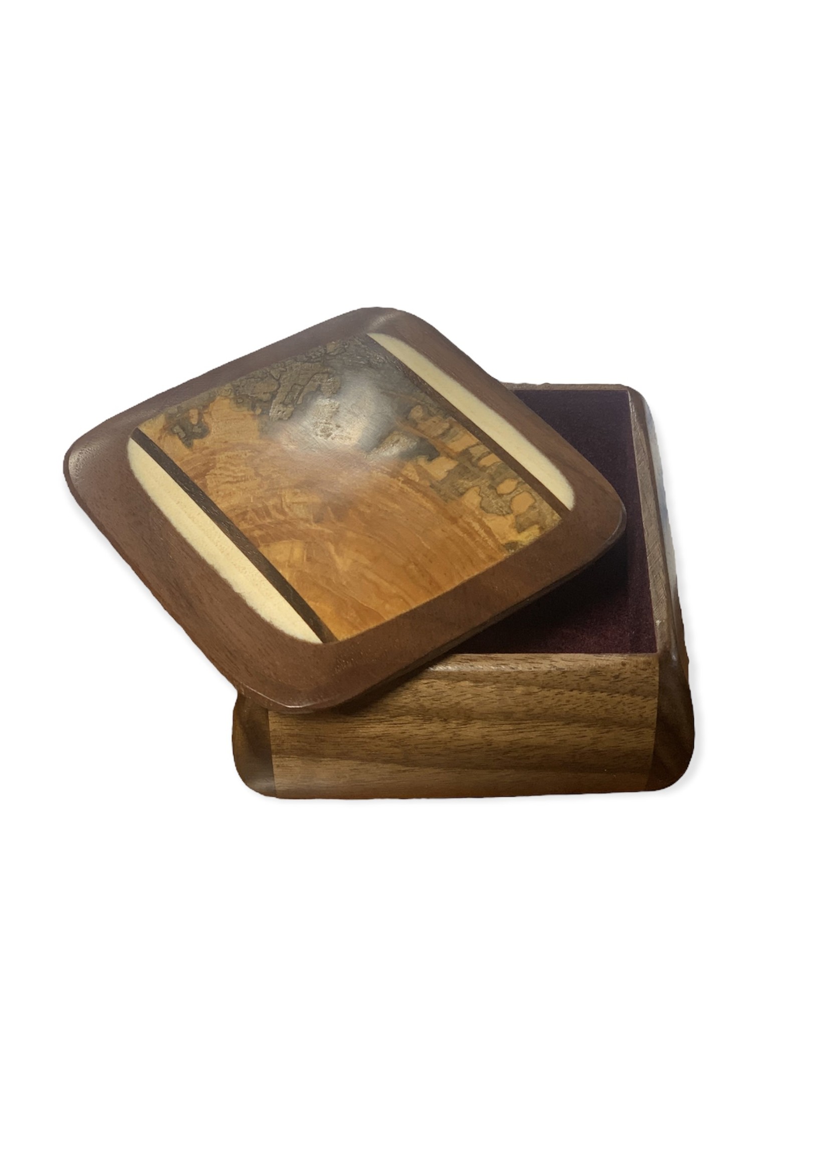 Square Elegant Box (Walnut, Aspen, Nogale, Spalted Birch)